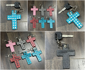 Porte-clés en cuir de vache véritable de qualité supérieure 2026, motif tissé, porte-clés religieux, breloque pour sac, achat en gros, cadeaux - Product Image 3