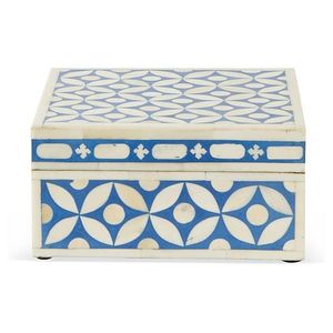 Organisateur de bijoux élégant en bois et résine avec incrustations artistiques - Product Image 1