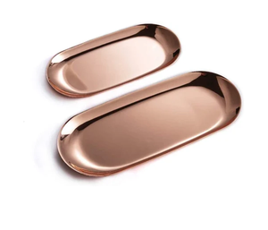 Plateau de service en cuivre de qualité supérieure, décoré d'un motif floral gravé, pour votre maison, votre salle d'hôtes, le service du thé, du café et des collations. - Product Image 4