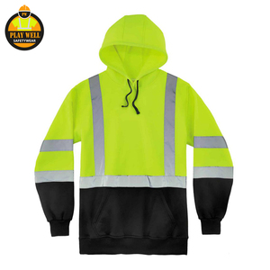 Sweat-shirt de travail haute visibilité pour hommes, bande réfléchissante, haute qualité, 100% polyester, logo personnalisable - Product Image 6