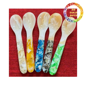 Cuillère de luxe artisanale en nacre pour dessert, café, thé et cadeau de mariage - Product Image 5