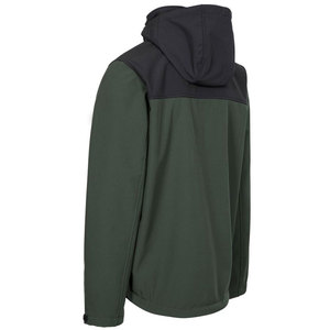 Chaqueta de Invierno Personalizada para Hombre, Color Verde Oscuro, con Cuello y Capucha Negros, con Cierre y Bolsillos - Product Image 6