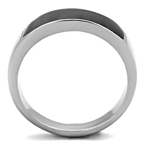 TK2062 High Polished Stainless Steel <b>Ring</b> with Epoxy Jet Color for Dishes & <b>Plates</b> - Product Image 3