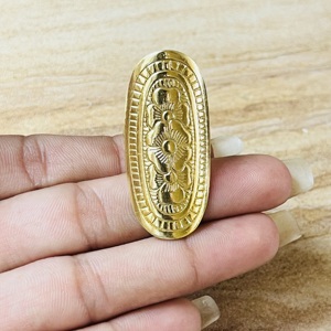 Luxury Design Brass <b>Ring</b> Boho Floral <b>Ring</b> For Women 18k Gold Plated Tribal Shield Long Statement <b>Chunky</b> <b>Ring</b> Wholesale/OEM/ODM - Product Image 2