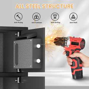 Lớn điện tử kỹ thuật số Khóa vân tay an toàn tiền gửi hộp với dấu vân tay + mật khẩu kép hệ thống báo động cửa đôi và thả khe cắm - Product Image 6