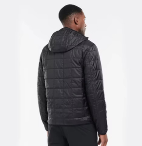 Windproof Hooded Men's Puffer Jacket-Eco-Friendly Lightweight Water-Resistant Knitted Solid Zipper Closure Streetwear <b>Coat</b> for - Product Image 3