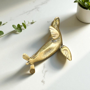 Figura de Latón Hecha a Mano, Escultura de Animal Marino, Decoración Náutica Costera, Estatua de Vida Silvestre de Lujo para Mesa, Decoración del Hogar - Product Image 4