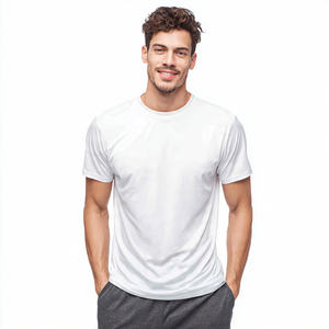 T-shirts de sport pour hommes 100% polyester coton respirant à séchage rapide coupe ajustée pour entraînement athlétique - Product Image 6