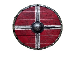 Chất Lượng Tốt Nhất 24 Inch Viking Lá Chắn Thép Gỗ Armor Cho Thời Trung Cổ Chiến Binh Vẽ Tay Hải Lý Phong Cách Trực Tiếp Ấn Độ Nhà Sản Xuất - Product Image 1