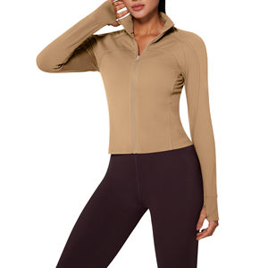 <b>Yoga</b> <b>Jacket</b> For Women High Stretch Fabric Activewear Top With Full Zipper Stand Collar <b>Yoga</b> <b>Jacket</b> Top For Running And Training - Product Image 3
