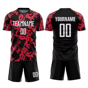 Professional Manufacturer 100% Polyester Soccer Uniforms Breathable Quick Dry for Youth Adults Sublimation Soccer Team Sets - Product Image 2