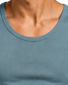 Débardeur côtelé pour homme, coupe ajustée, sans manches, en coton, couleur vert saumuri, personnalisé par le fabricant, pour la gym, le sport, la musculation, décontracté, été - Product Image 5