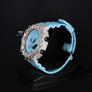 Luxury Iced Out Moissanite Diamond Watch Ice Blue Dial Silicon Strap Waterproof Sport Hip Hop Mens Custom Everyday WristWatch - Product Image 3