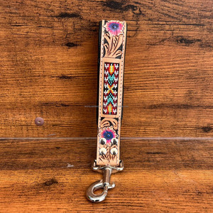 Laisse OEM de haute qualité pour animaux de compagnie en cuir de vache poignée courte pour le contrôle laisse de chien mains libres de concepteur réglable - Product Image 2