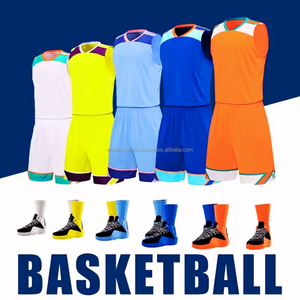 Conçu sur mesure, ensemble de vêtements de basket-ball pour hommes, short de sport respirant à séchage rapide, uniforme de basket-ball pour adultes de grande taille imprimé - Product Image 2