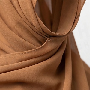 Hiyab de Chifón de Color Sólido para Mujer, Transpirable, para Uso Diario, Pañuelo Étnico de Oriente Medio - Product Image 4