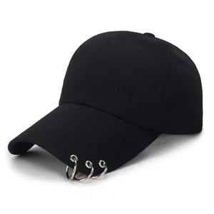 Gorra de Béisbol Unisex Negra de 6 Paneles, Ajustable, Informal, de Lona de Algodón, con Anillos Metálicos, Bordado 3D, para las Cuatro Estaciones - Product Image 2