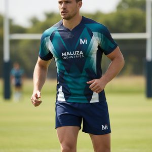 ชุดยูนิฟอร์มรักบี้พิมพ์ลายตามสั่งราคาโรงงาน ชุดเสื้อและกางเกงรักบี้สำหรับมืออาชีพ แห้งเร็ว ป้องกันแบคทีเรีย - Product Image 5