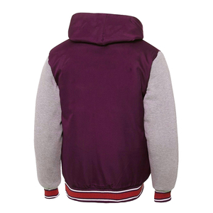 Chaqueta Bomber Unisex de Lana Ecológica, Impermeable y Cortavientos, con Mangas de Cuero, Estilo Urbano, Logotipo Personalizado, OEM, al por Mayor - Product Image 2