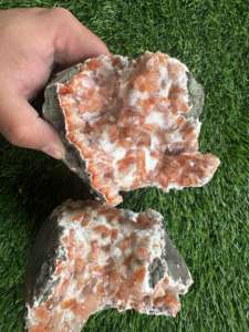 Large Orange Heulandite <b>Crystal</b> Mineral Specimen for Interior Decor and Collection - Product Image 3