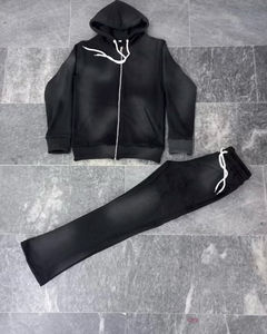 Survêtement d'hiver élégant pour homme, personnalisé avec logo OEM, style streetwear, à capuche, uni, 100% coton respirant, service à bas prix - Product Image 3