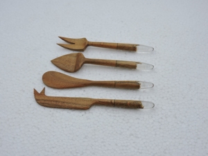 Stainless Steel Cheese Utensil Set 6 Piece Marble Handle Serving Tools Hand Wash Only - Product Image 2