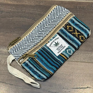 2025ใหม่กระเป๋าสตางค์ป่านทำด้วยมือเป็นมิตรต่อสิ่งแวดล้อมกระเป๋าซิปลายบั้งกระเป๋าสตางค์ขนาดเล็กพร้อมสายรัดข้อมือ - Product Image 2