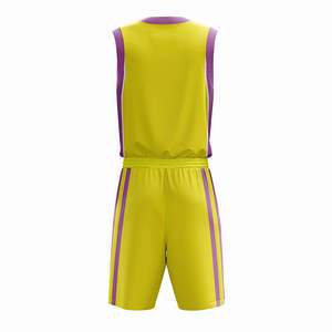 Ensembles de vêtements de basketball respirants sur mesure grande taille, nouvelle collection, uniformes sportifs avec impression par transfert thermique et logo frontal - Product Image 6