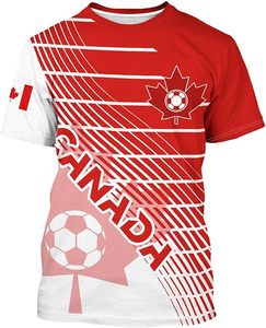 Camiseta de Fútbol de Canadá, Roja, de Poliéster de Secado Rápido, Diseño de Hoja de Arce, Tema de la Selección Nacional, Bordado a Máquina, Thopson - Product Image 5
