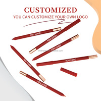 Crayon à Lèvres Offre Spéciale Tube Rose Avec Taille-Crayon Nude Brown Pigment Longue Durée Vegan Double Tête Marque Privée Acceptable