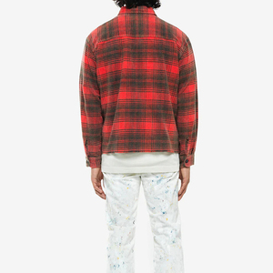 Custom Soft Contrast Shirt Manufacturer Plaid <b>Flannel</b> Pocket Mens Shirts Long Sleeve Designer Men's Vintage Casual Shirts - Product Image 4