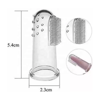 Nettoyeur buccal en silicone transparent pour tout-petits de 0 à 24 mois Modèle KKSBB08