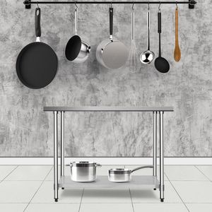 Tavolo da Lavoro per Cucina Commerciale 30 X 48 Pollici in Acciaio Inossidabile, Postazione di Lavoro Resistente per Preparazione Alimenti - Product Image 4