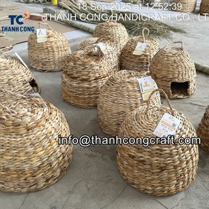 Eco Friendly hecho a mano estilo europeo americano agua Jacinto PUF comida segura decoración PUF venta al por mayor OEM Vietnam mejor precio rápido - Product Image 3