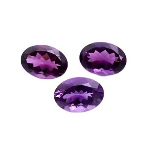 Pierre précieuse améthyste ovale violet 5*3MM 6*4MM 5*4MM pierres précieuses personnalisées fabrication de bijoux à bricoler soi-même damier coupe ovale grande améthyste naturelle - Product Image 1