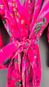 Bata de Kimono con Estampado Digital de Dibujos Animados para Mujer, Suave y Transpirable, 100% Algodón, Camisón de Verano Hecho a Mano, Cuello en V, Cintura Elástica, ODM - Product Image 3