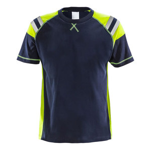 เสื้อยืดแขนสั้นแบบสะท้อนแสงสำหรับงานก่อสร้าง เสื้อยืดนิรภัยสำหรับงานรักษาความปลอดภัยพร้อมแถบสะท้อนแสง - Product Image 5