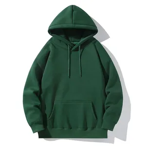 Sweat à capuche réversible pour homme en mélange de coton et polaire, coupe décontractée, poche kangourou, poignets côtelés, style streetwear urbain décontracté - Product Image 1