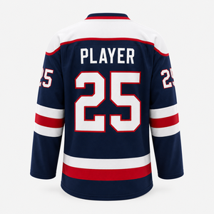Ensemble de maillots de hockey sur glace personnalisés avec appliques en twill et broderies, avec chaussettes de hockey assorties pour les équipes jeunes et adultes - Product Image 2