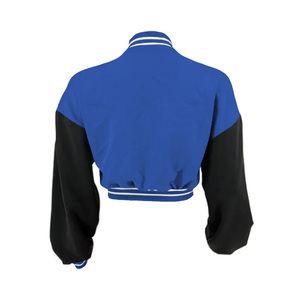 Chaqueta Varsity Corta de Lana Hecha a Medida para Mujer, de Alta Calidad, Estilo Bomber, para Escuela y Universidad, Vintage, con Letras Bordadas - Product Image 5