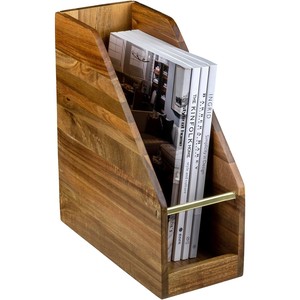 Chic Hexagonal Wooden Magazine Rack in Acacia Wood - Wholesale Prices - Product Image 4