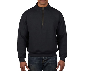 Sudadera de Jersey de gran tamaño personalizada para hombre de talla grande 1/4 con cremallera de medio cuarto logotipo frontal de algodón 350-400 Gms de peso - Product Image 1