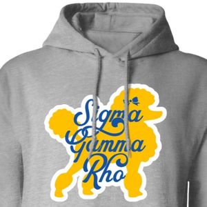 เสื้อฮู้ดพิมพ์ลาย Gray Sigma Gamma Rho Heritage สำหรับผู้หญิง เสื้อสเวตเชิ้ตแขนยาวสไตล์กรีก สำหรับชมรมนักศึกษา  ชุดลำลองสำหรับใส่ในมหาวิทยาลัย แบบสั่งทำพิเศษ - Product Image 5