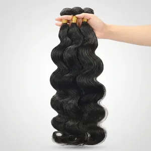 Cheveux Remy en vrac, ondulés, vierges, effet Body Wave, noir naturel, mèches de cheveux humains Remy, taille personnalisable - Product Image 1