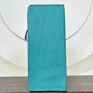 Nouveauté 2026 : Organisateur de bijoux en cuir de vachette de haute qualité, étui de voyage de luxe en cuir turquoise avec fermeture éclair longue style western - Product Image 5