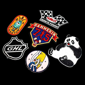 Patchs thermocollants personnalisés avec logo et nom, patchs brodés à grand bordure, accessoires pour vêtements et uniformes, patchs brodés en gros - Product Image 5