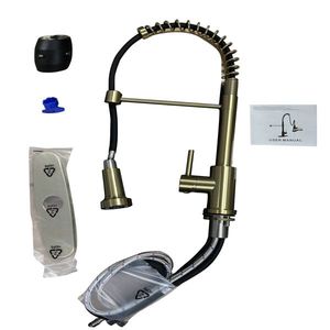 Industrial 1 Handle 1 Hole 3 Hole Faucet Farmhouse Camper Kitchen Faucet with Pull Sprayer for Laundry Utility RV Wet B - Product Image 6