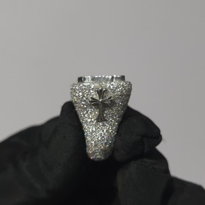 Anillo de Plata de Ley 925 con Diamante Moissanita de Lujo, Corte Redondo y Baguette, Joyería Unisex Estilo Hip Hop, Regalo para Bodas y Fiestas, Venta al Por Mayor - Product Image 2