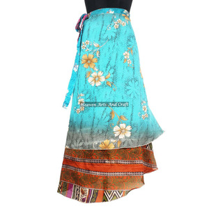 Classy Beach Wear Silk Saree Long Wrap <b>Skirt</b> for Adult Girl <b>Boho</b> Stylish Multi Color Summer Wear Comfortable Fashion <b>Boho</b> Hippie - Product Image 5