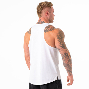 Lightweight Eco-Friendly Breathable Gym Stinger <b>Vest</b> Cotton Soft Sleeveless Muscle Fit <b>Stringer</b> Tank 180g OEM Private Label - Product Image 2
